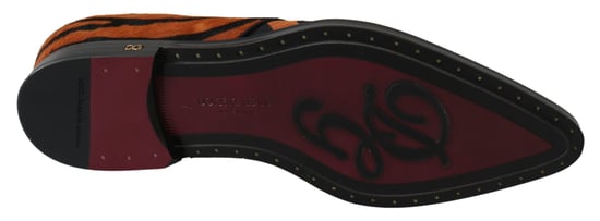 Dolce & Gabbana Oranje Ponyhaar Formele Dress Broque Schoenen - Image 2