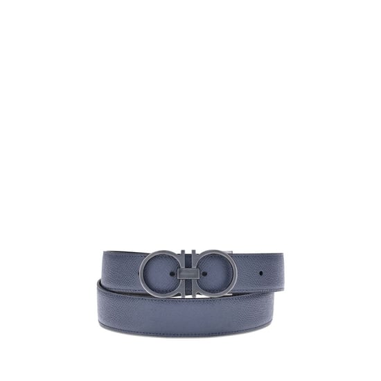 Ferragamo Blauwe Kalfsleren Bos Taurus Regelmatige Ceintuur - Image 1