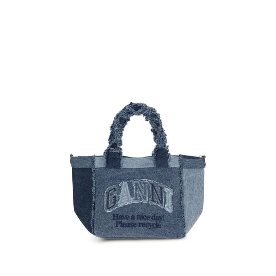 Ganni Blauwe Katoenen Handtas - Image 1