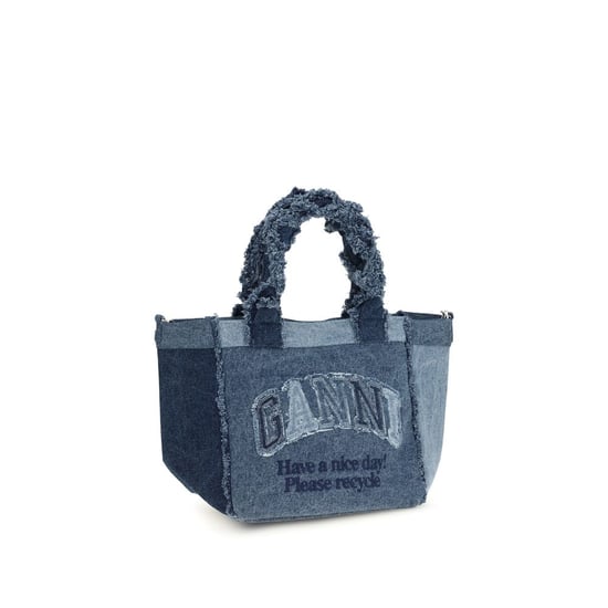 Ganni Blauwe Katoenen Handtas - Image 2