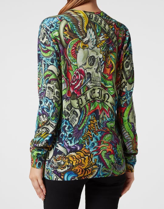 Pullover Ronde Hals Tattoo - Image 4