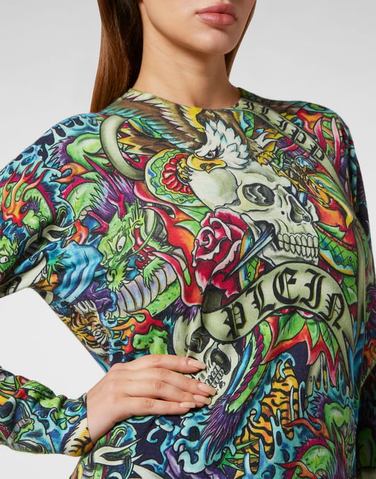 Pullover Ronde Hals Tattoo - Image 5