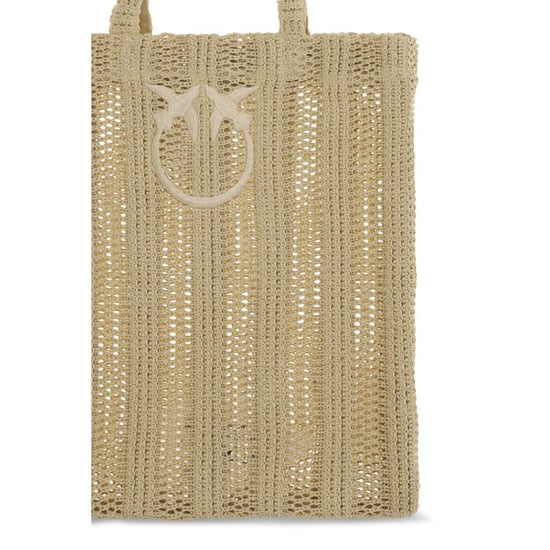 PINKO Beige Rieten Schoudertas - Image 3