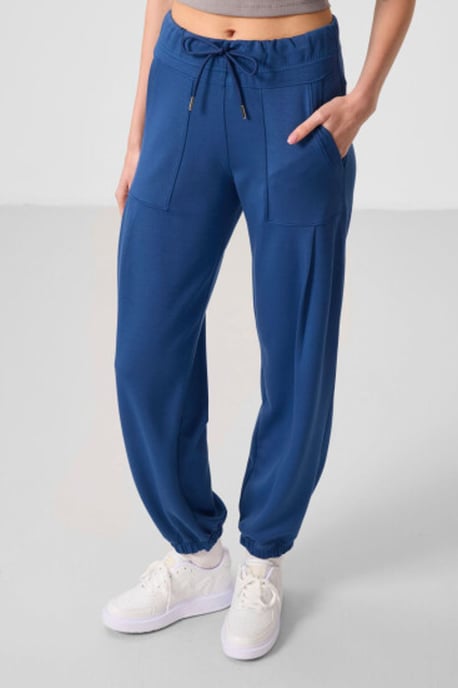 Mid Waist Crepe Ontspannen Broek met Zak - Image 2
