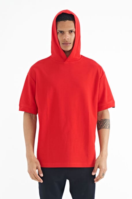 Oversized Hoodie T-Shirt met Accessoire Details - Image 3