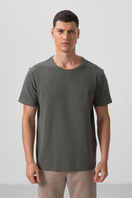 Heren Regular Fit Crew Neck T-shirt - Image 1