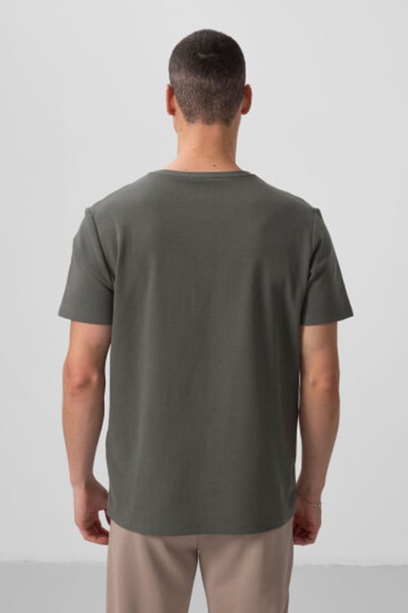 Heren Regular Fit Crew Neck T-shirt - Image 5