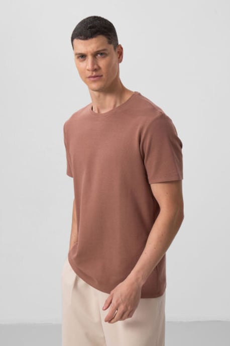 Heren Regular Fit Rondhals T-shirt - Image 4