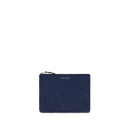 Comme Des Garçons Blauwe Kalfsleren Bos Taurus Portemonnee - Image 1