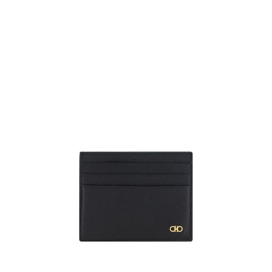 Ferragamo Zwarte Kalfshuiden Bos Taurus Portemonnee - Image 1
