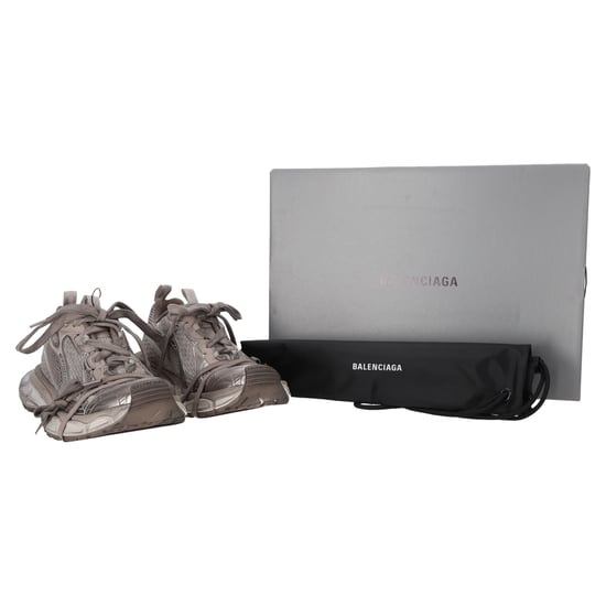 Balenciaga sneakers maat 3XL met een verwassen look in beige polyester - Image 5