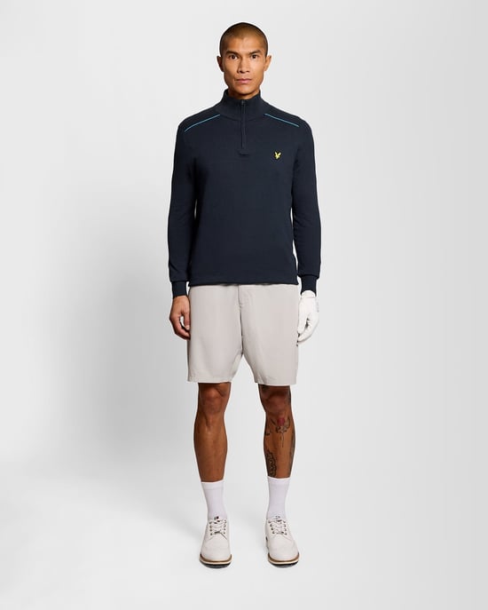 Katoenen Tipped 1/4 Zip Sweater - Image 2