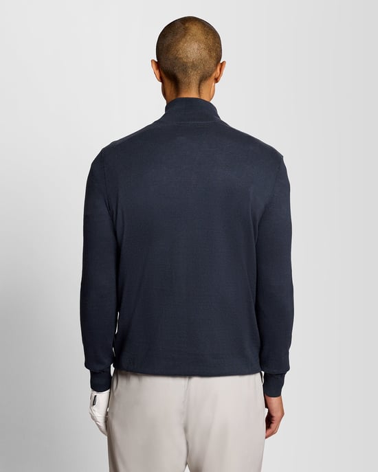 Katoenen Tipped 1/4 Zip Sweater - Image 4