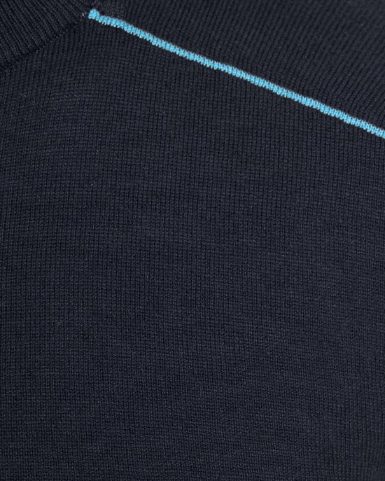 Katoenen Tipped 1/4 Zip Sweater - Image 6