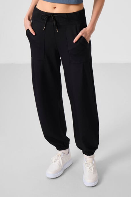 Mid Waist Crepe Relaxed Broek met Zak - Image 4