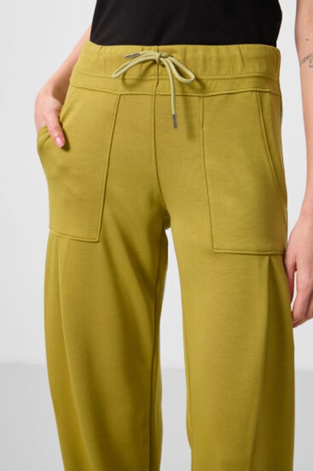 Mid Waist Crepe Relaxed Broek met Zak - Image 3