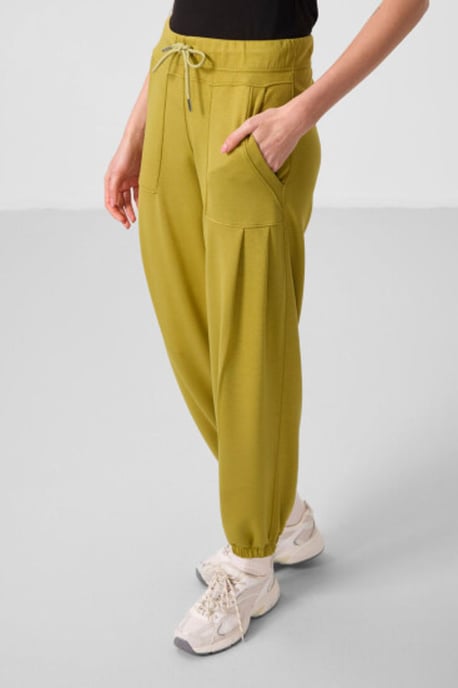 Mid Waist Crepe Relaxed Broek met Zak - Image 4