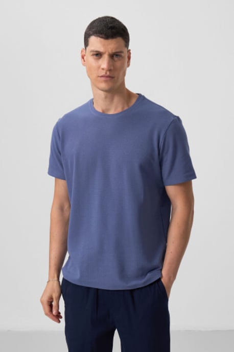 Heren Regular Fit Crew Neck T-shirt - Image 4