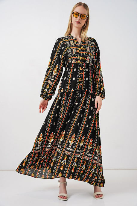 Gepubliceerd V-hals Maxi Jurk - Image 4
