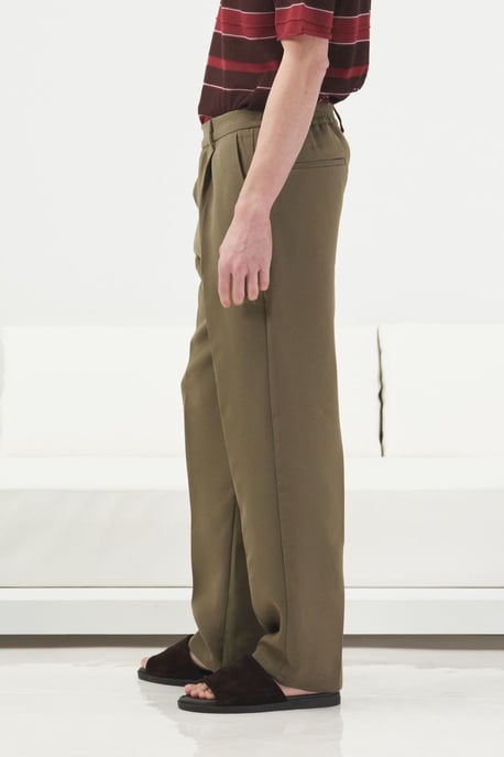 Hoge Taille Plissé Rechte Pantalon - Image 1