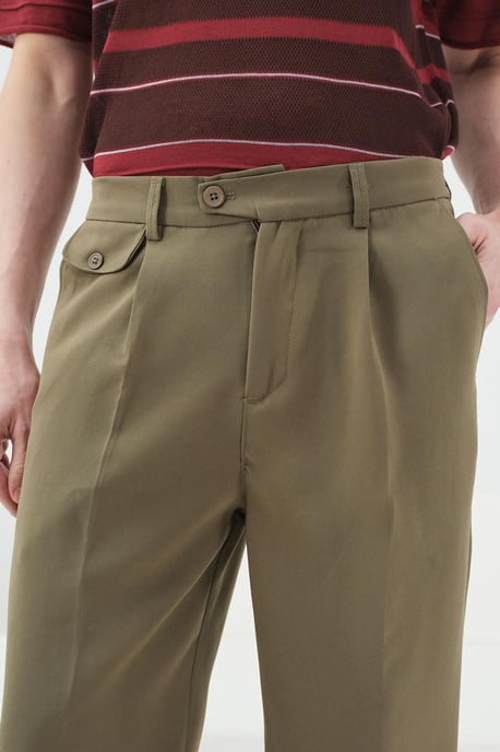 Hoge Taille Plissé Rechte Pantalon - Image 2