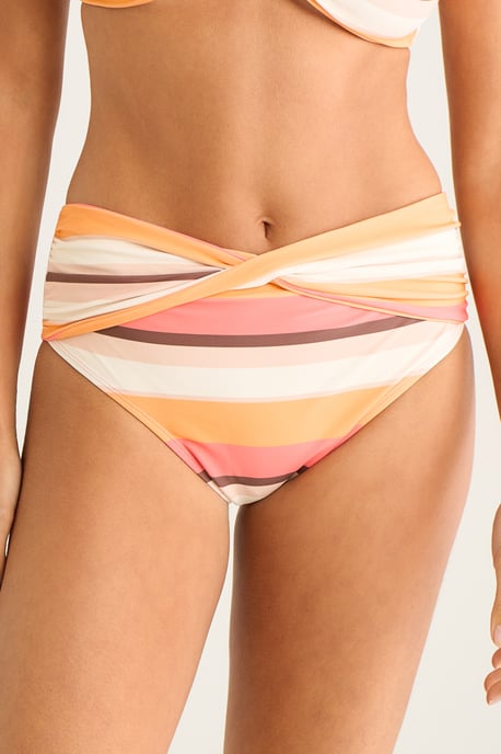 Bikinibroekje met gekleurde gedraaide streep aan de voorkant - Image 2