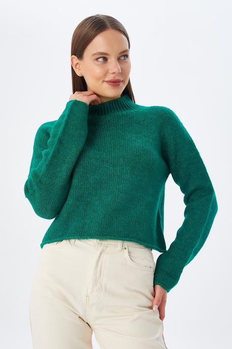 Dames Gecropte Gemêleerde Breisweater - Image 6