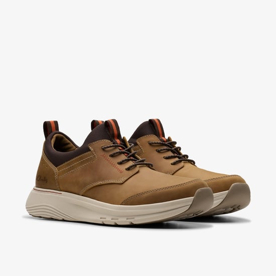 Motion Trek EZ Dark Tan Lea Sneakers - Image 4