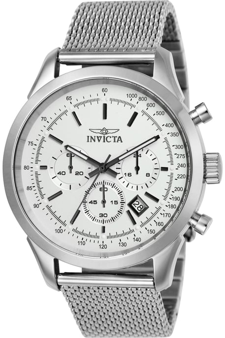 Invicta Speedway 25222 Herenhorloge - Quartz Uurwerk - Roestvrij Staal met Zilveren Wijzerplaat - 45 mm - Image 1