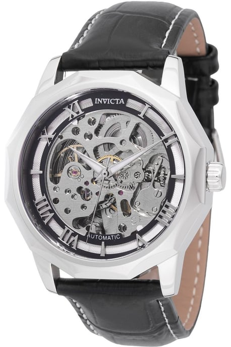 Invicta Objet D Art 69128 Herenhorloge - Automatisch Uurwerk - Roestvrij Staal met Zilveren Wijzerplaat - 42 mm - Image 1