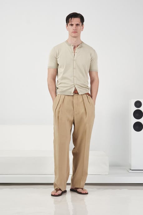 Tailored Wijde Pantalon met Plooien - Image 1