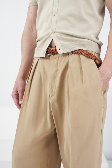 Tailored Wijde Pantalon met Plooien - Image 3