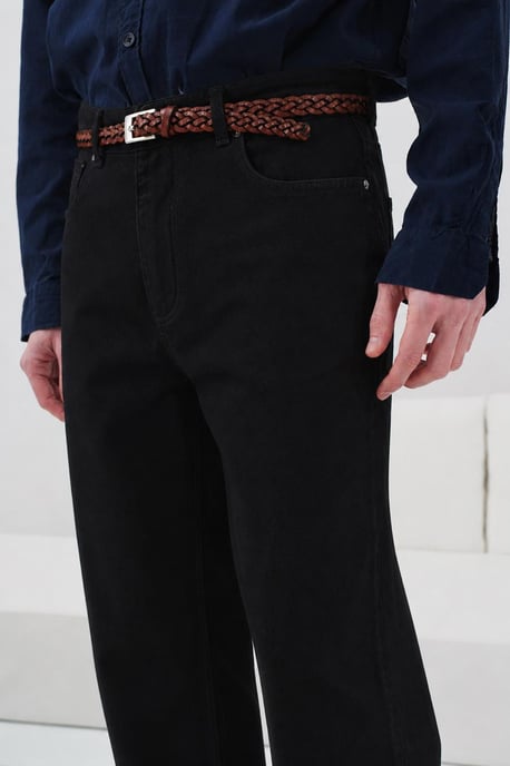 Heren Mid Waist Rechte Passende Jeans - Image 2