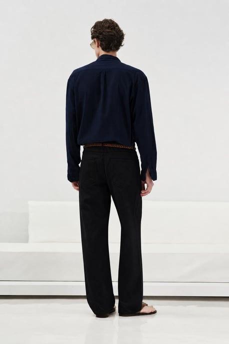Heren Mid Waist Rechte Passende Jeans - Image 4