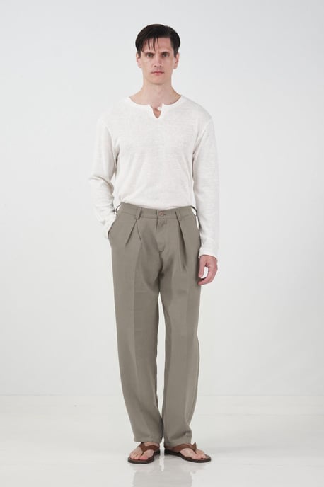 Hoge taille geplooide tailormade broek - Image 4