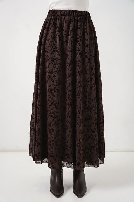 Bloemen Hoge Taille Maxi Rok - Image 2