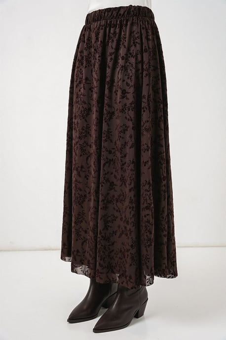 Bloemen Hoge Taille Maxi Rok - Image 4