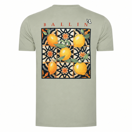 Ballin Est. 2013 Tee SS Orange Backprint Shirt Groen - Image 2