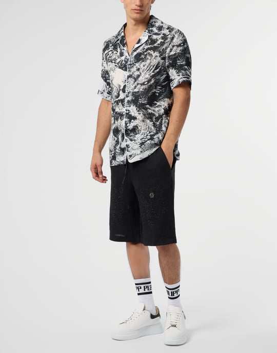 Linen Bowling Shirt All-Over Ceramic - Image 4