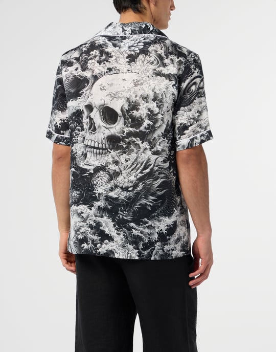 Linen Bowling Shirt All-Over Ceramic - Image 5