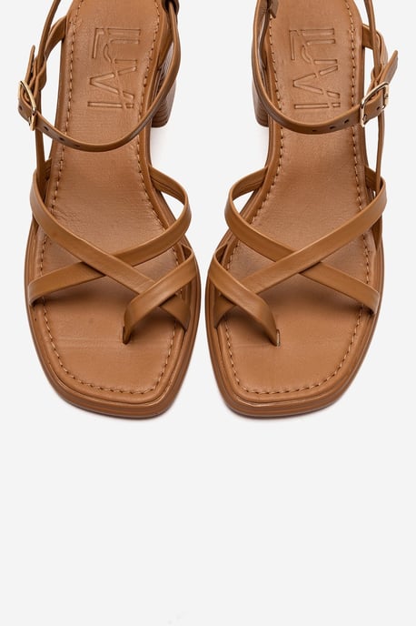 Lavish Leren Blokhak Sandaal (Dames) - Image 2