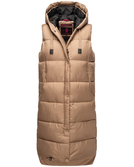 Marikoo Sayorii dames winterbodywarmer – lang, warm & met capuchon - Image 1