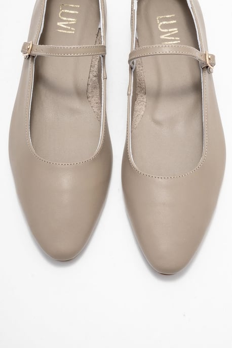 Lara Leren Mary Jane Platte Schoenen - Image 2