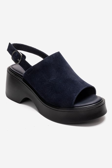 Power Leer Platform Sleehak Sandalen (Women) - Image 3