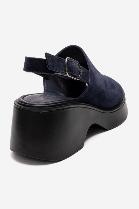 Power Leer Platform Sleehak Sandalen (Women) - Image 5