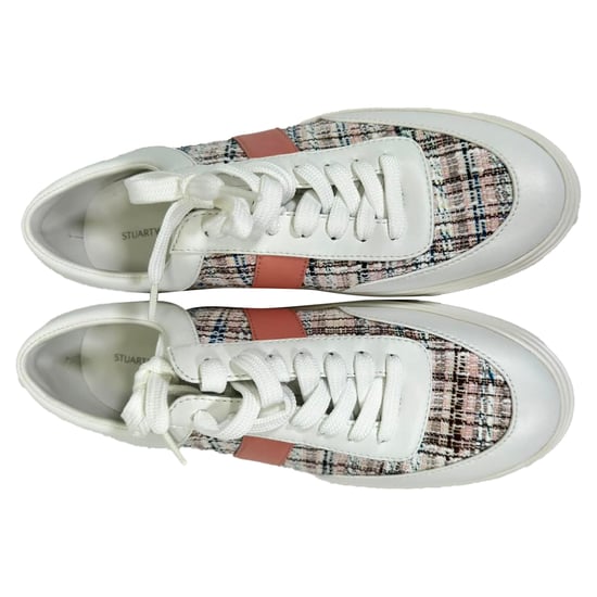 Stuart Weitzman Tweed Accent Sneakers in Multicolor Leer - Image 4