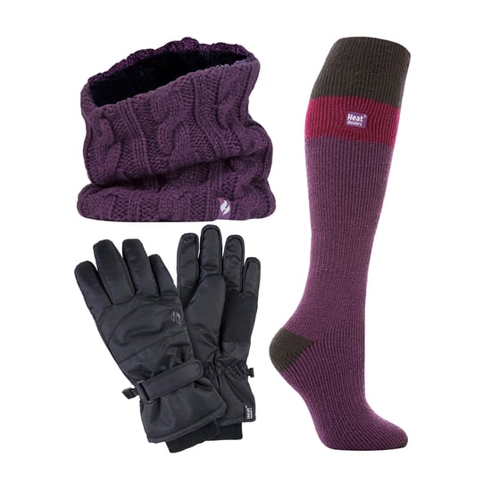 Dames Ski Set Halswarmer Handschoenen & Thermische Skisokken Winterkleding - Image 1