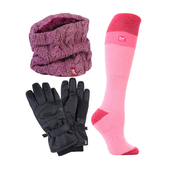 Dames Ski Set Nekwarmer Handschoenen & Thermische Skisokken Winterkleding - Image 1