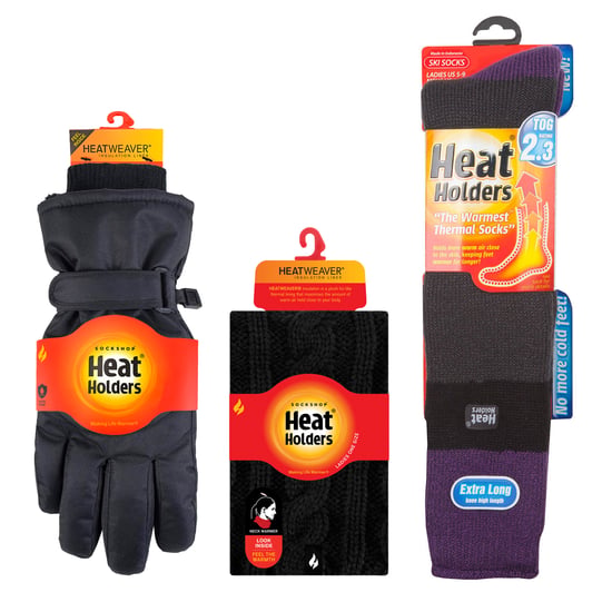 Dames Ski Set Nekwarmer Handschoenen & Thermische Skisokken Winterkleding - Image 2