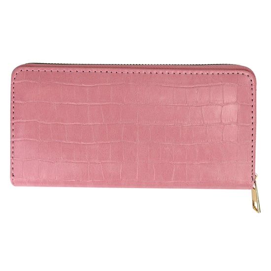 Dames Zwart Krokodillenprint Faux Leer Portemonnee Compacte Kaart Muntbeurs Organiser - Image 1